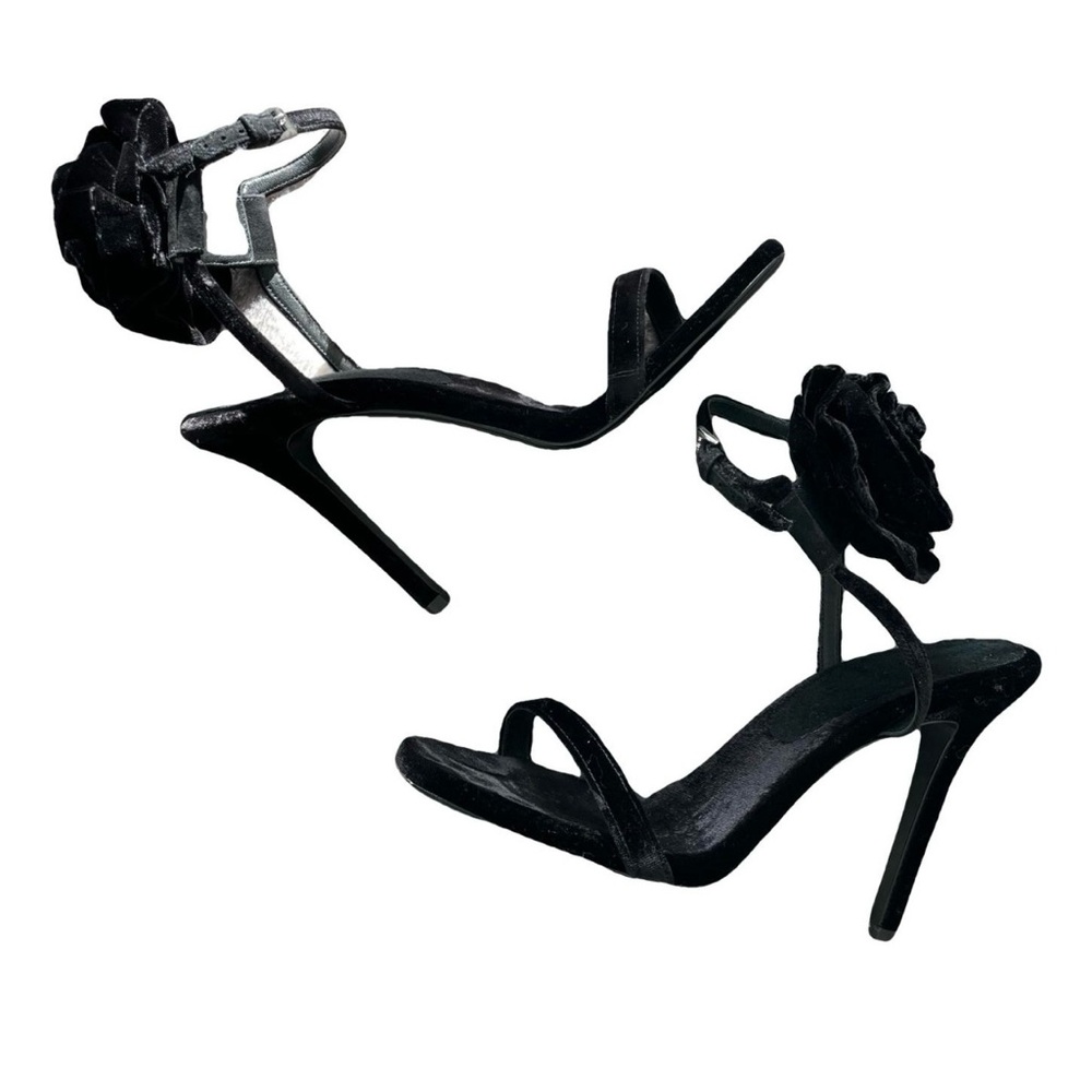 Ermanno Scervino Black Floral Heels